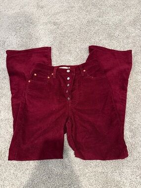 Levi's Premium Deep Burgundy Corduroy Pants